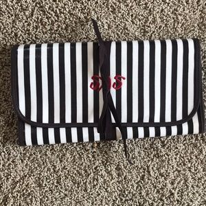 Henri Bendel striped hanging jewelry case/roll